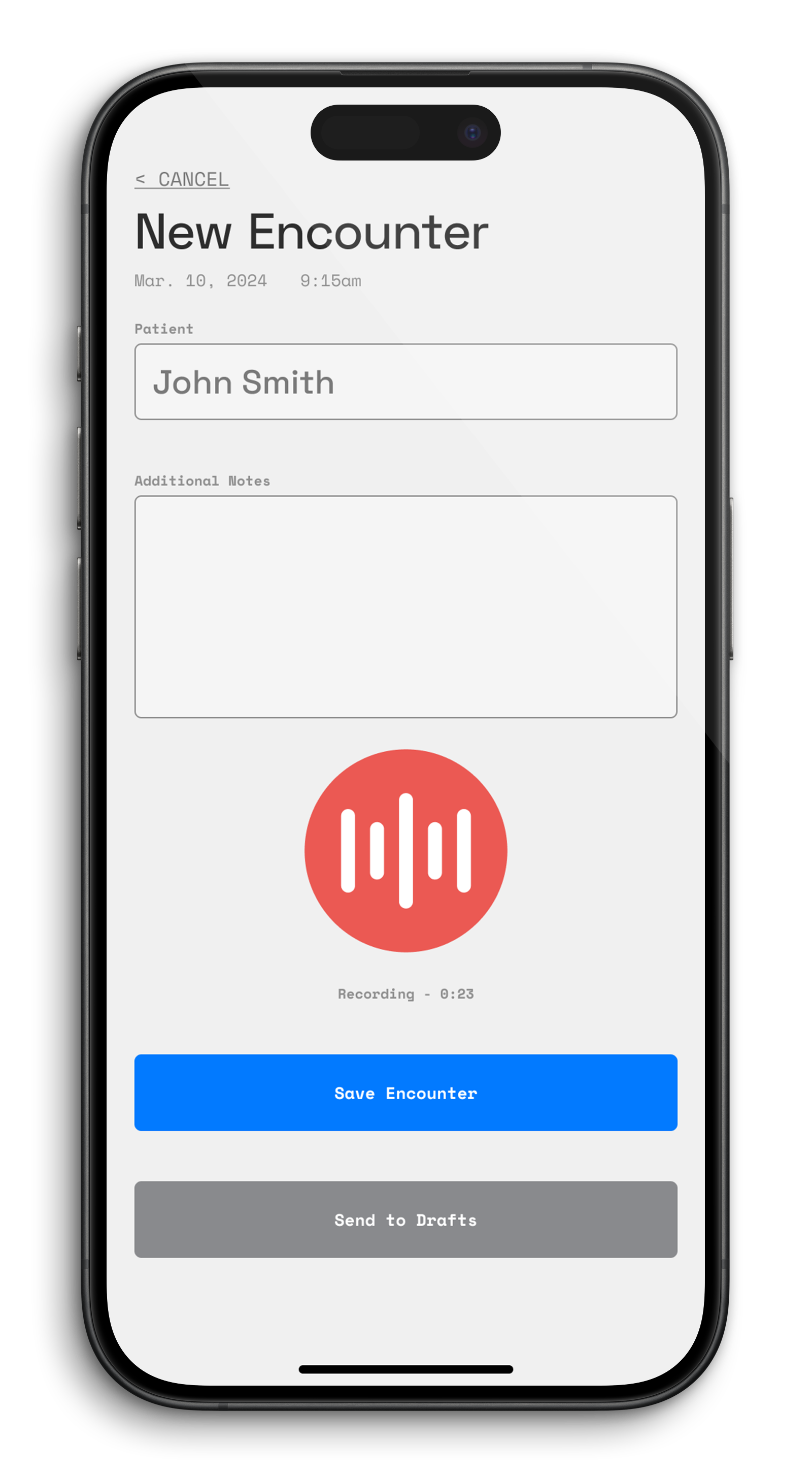 ocScribe Mobile Recording